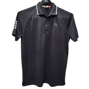 Puma Mens Embroidered Logo Polo Shirt Size Medium Excellent Condition Pre-owned